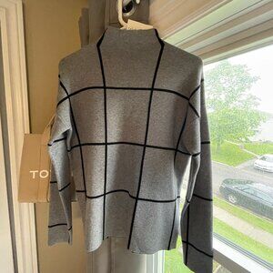 Grey and Black short turtle neck sweater
